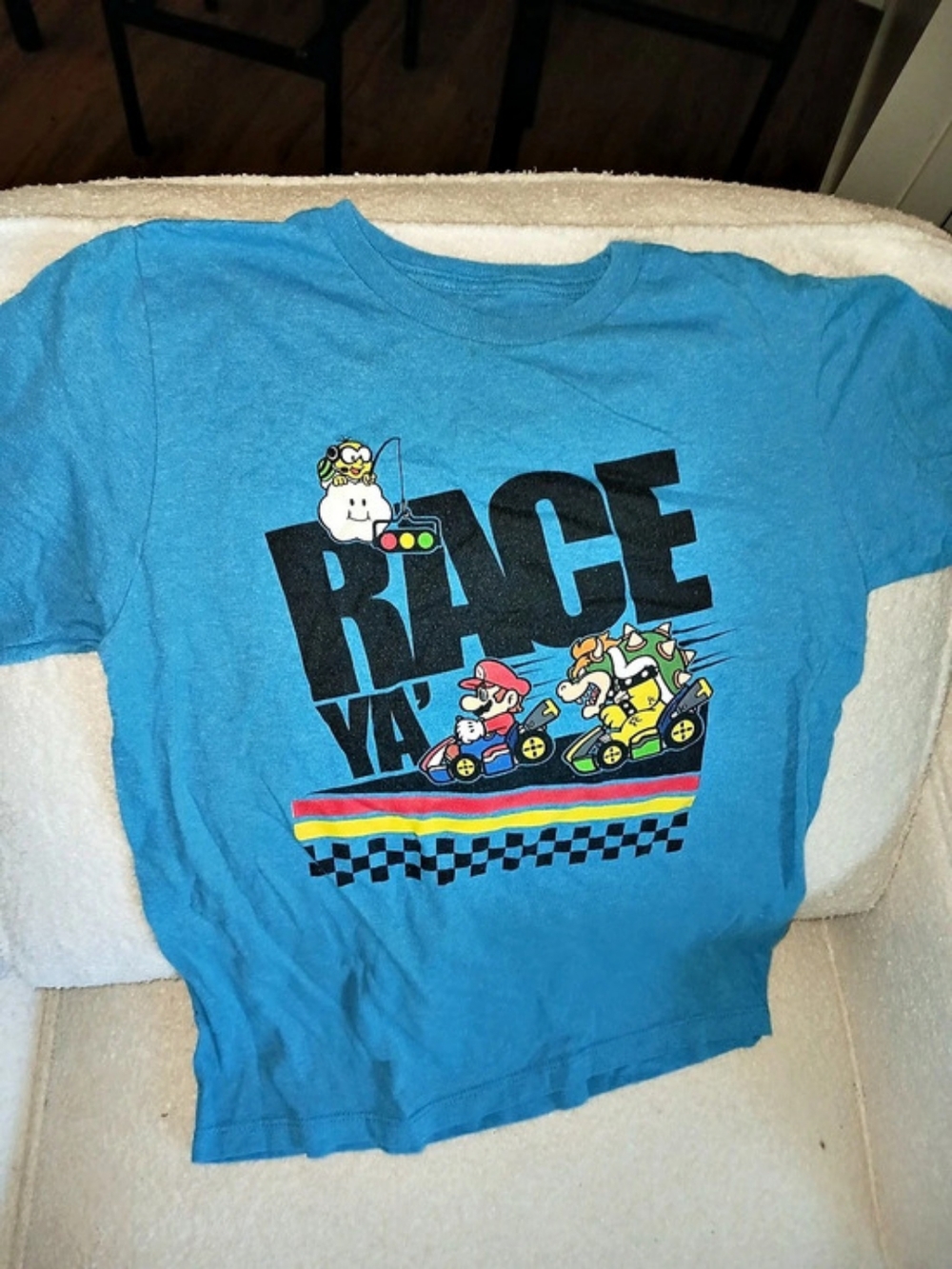 Nintendo Mario Kart Graphic Tee Blue Size Large
